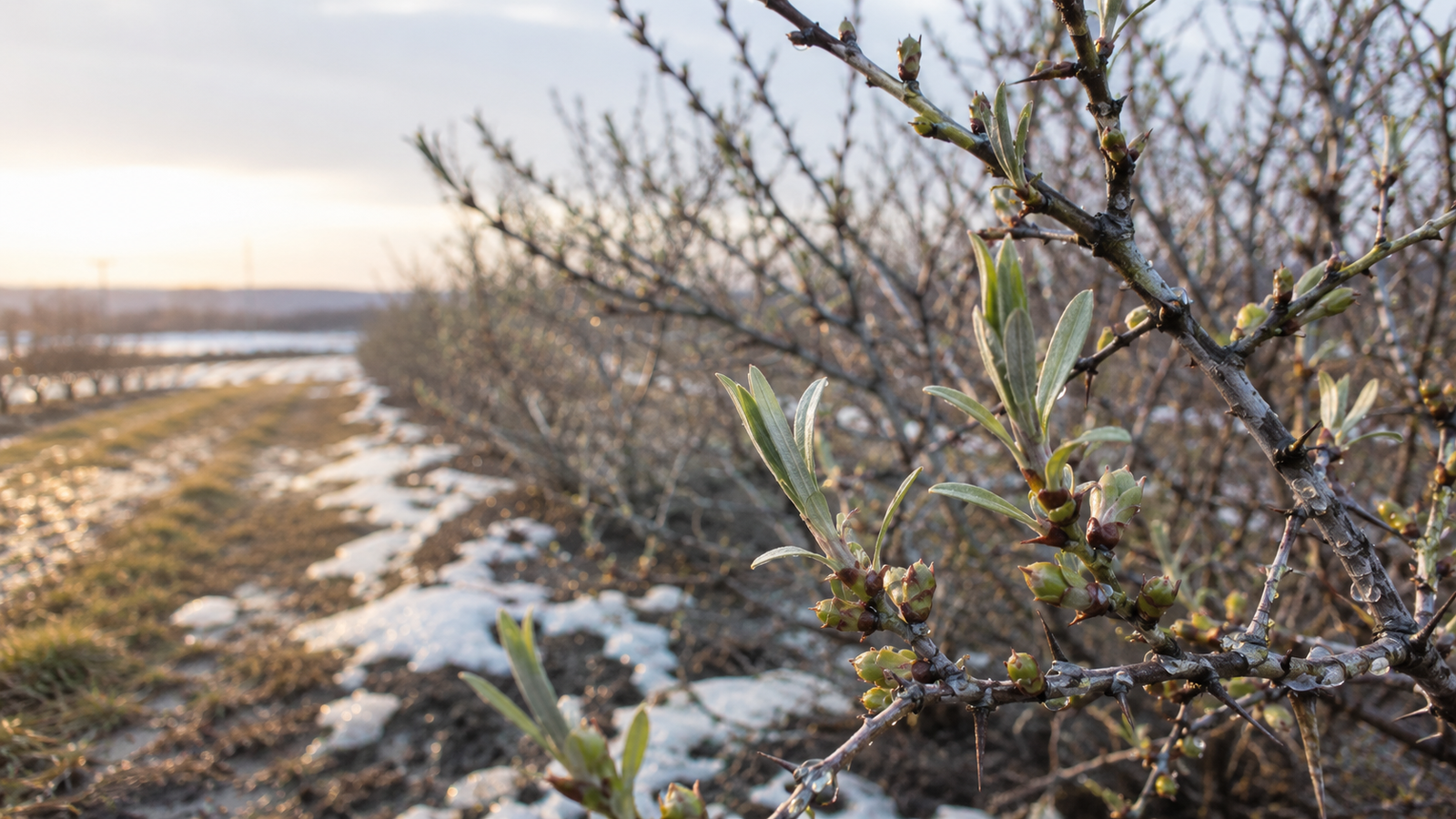 Bourgeons d’argousier au réveil printanier dans l’Outaouais