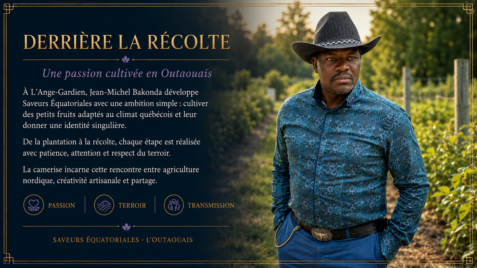 Jean-Michel Bakonda, producteur de Saveurs Équatoriales en Outaouais
