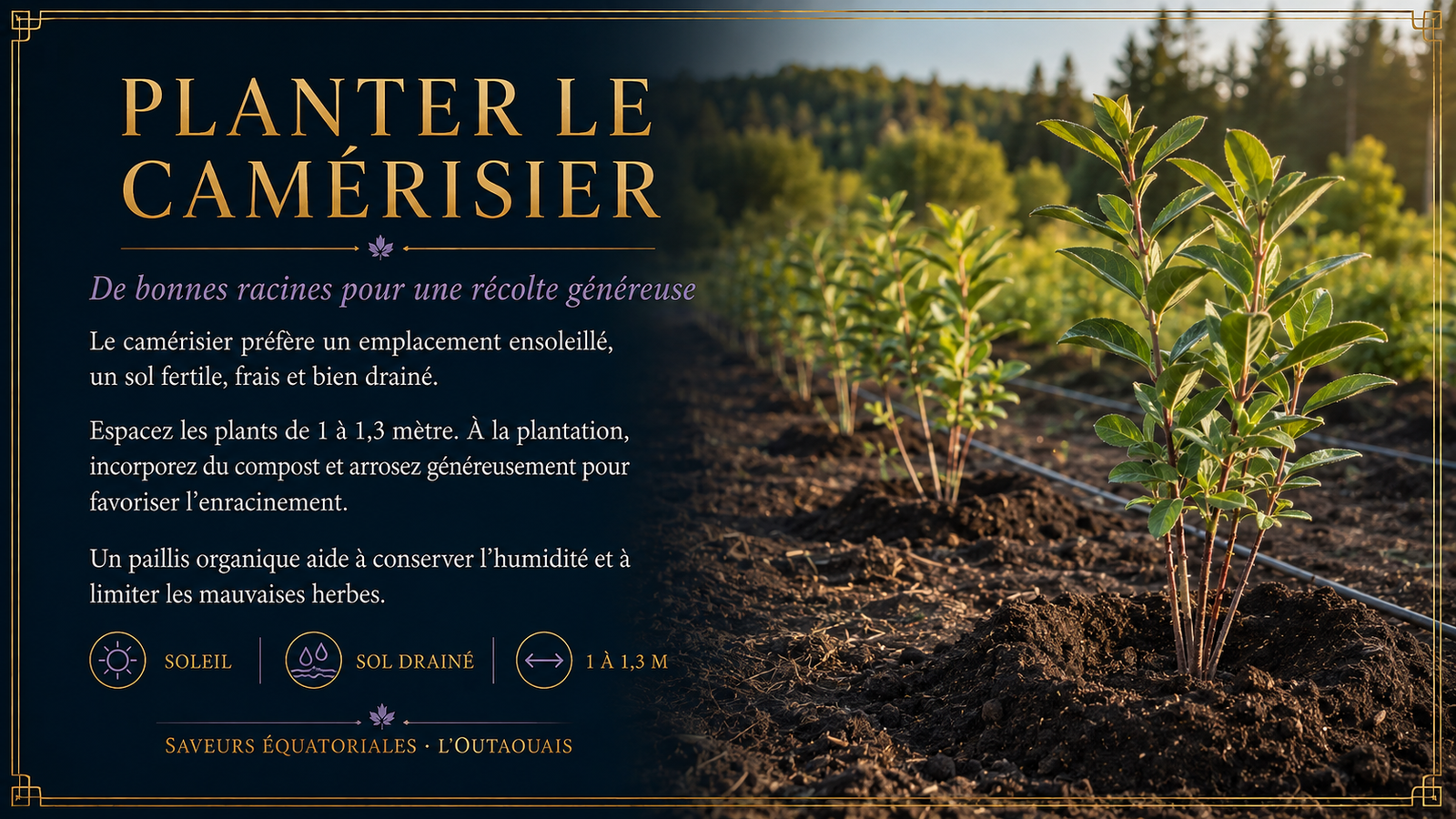 Planter le camérisier au soleil dans un sol drainé