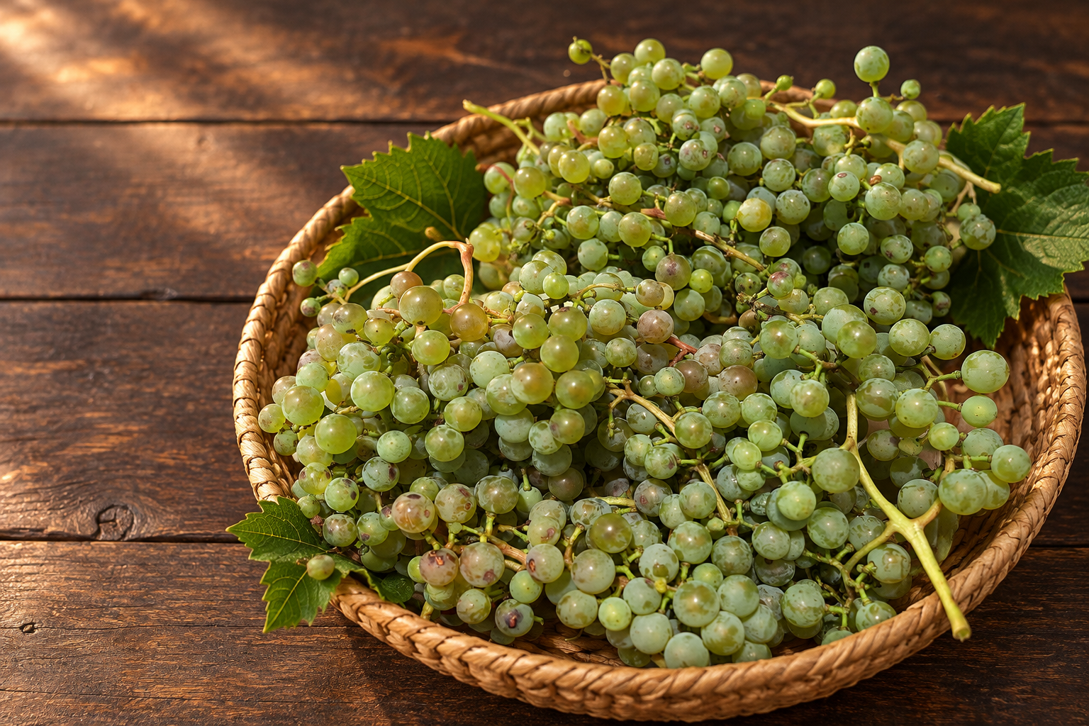 Panier de raisins de la première récolte de Saveurs Équatoriales